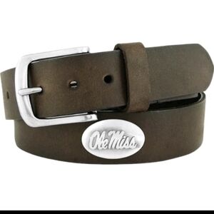 Zep Pro Adult Brown Ole Miss Leather Belt 32